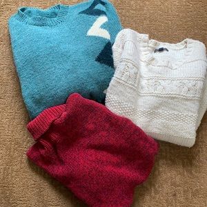 Chunky wool blend sweater bundle